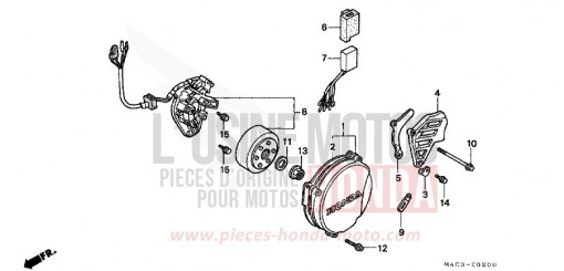 PANNEAU CARTER-MOTEUR G./ GENERATRICE CR500RY de 2000